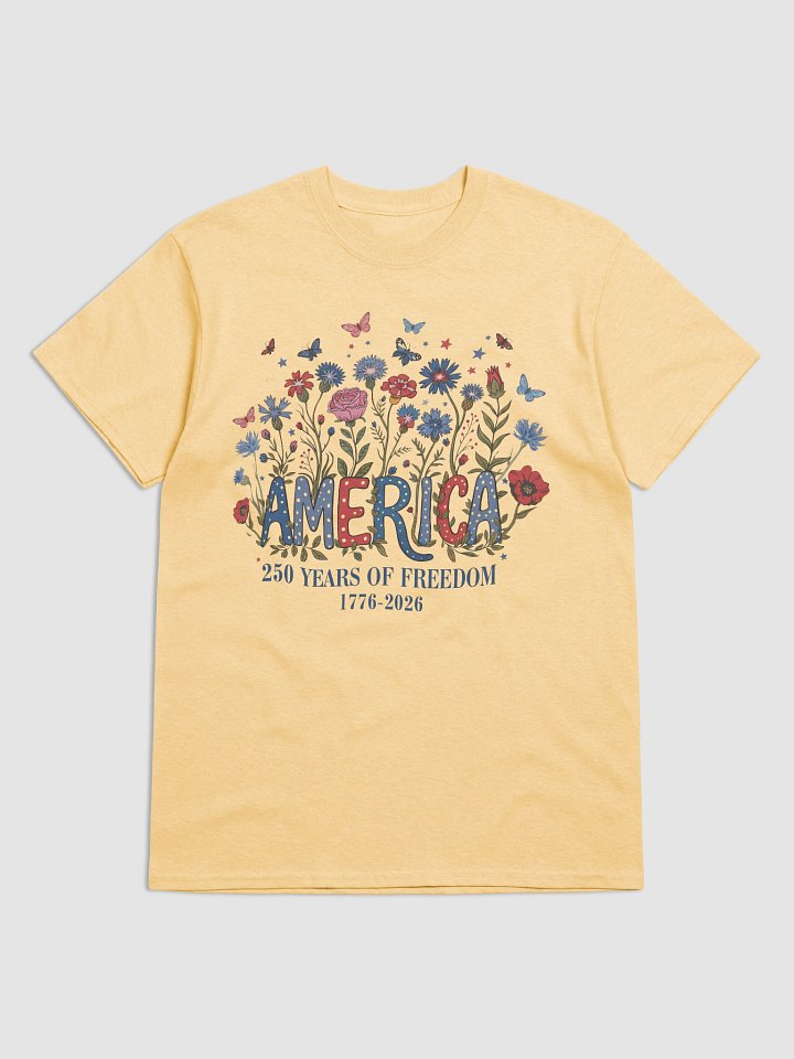 America 250th Anniversary Shirt, 1776-2026 Patriotic Floral Tee, Women's Memorial Day & 4th of July Outfit product image (2)