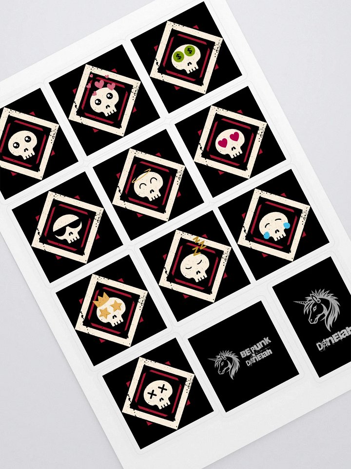 Expressive Skulls Kiss Cut Sticker Sheet - Set 1 product image (1)