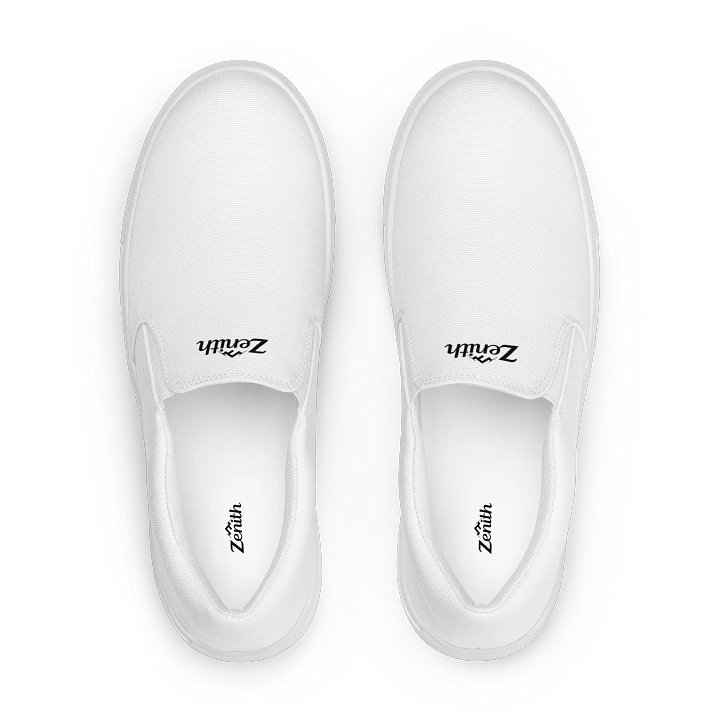 Exclusive Zenith Men's White Slip-On Canvas Shoes - Comfortable, Stylish, and Handmade product image (1)