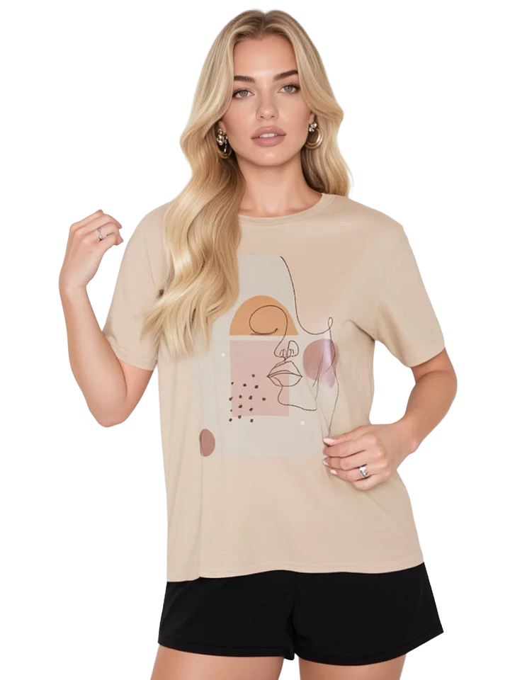 Abstract Face Minimalist T-Shirt product image (2)