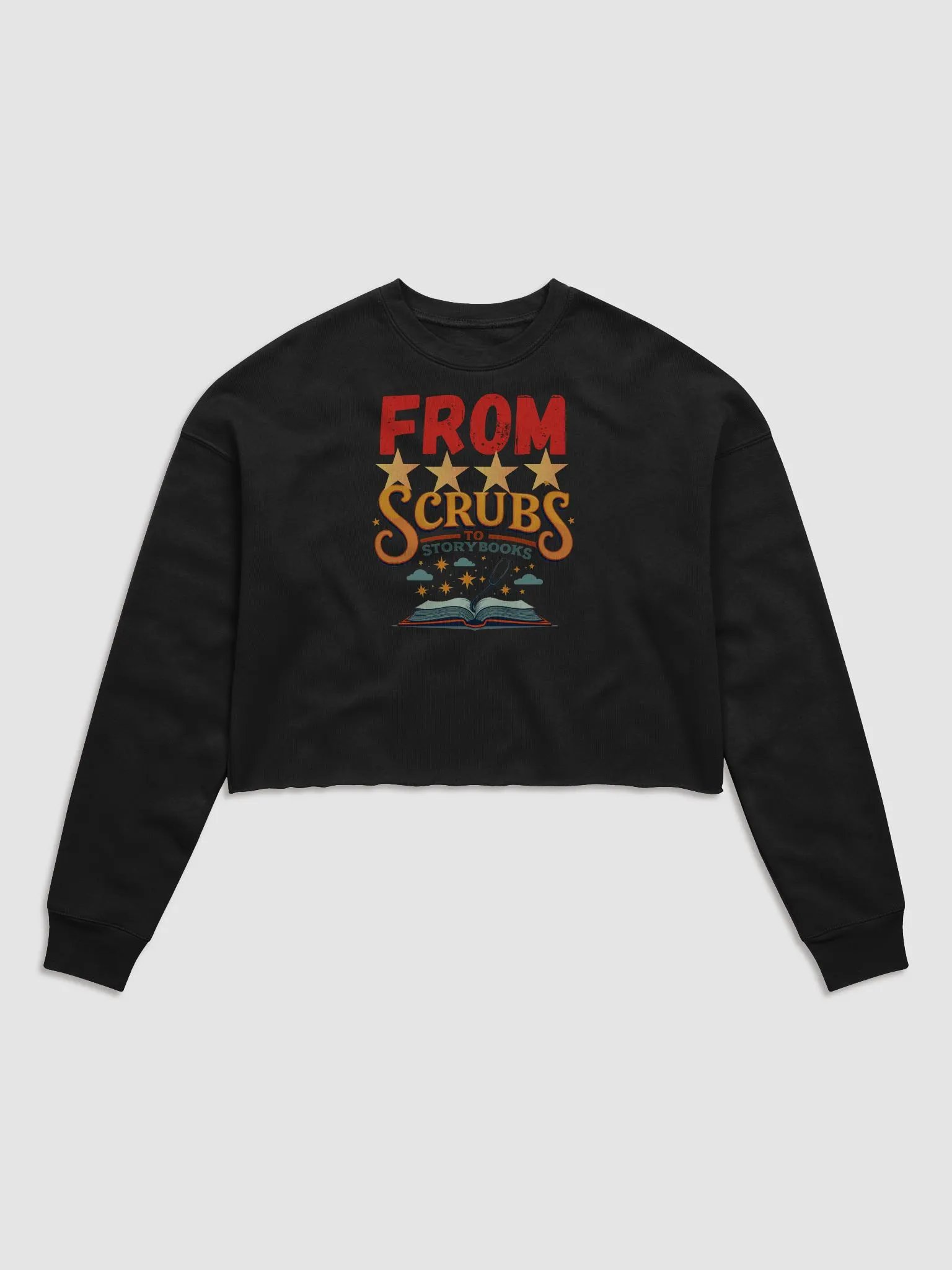 Whimsical Scrubs to Storybooks Crop Sweatshirt product image (4)