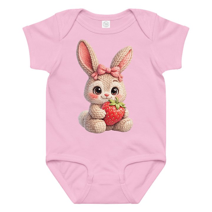 Strawberry Bunny Baby Bodysuit product image (1)