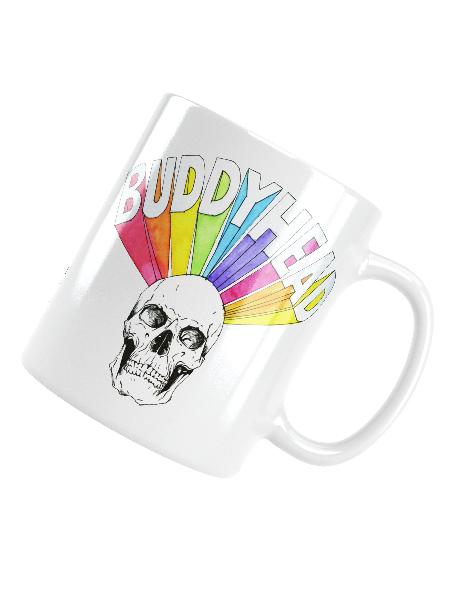 Rainbow Skull coffee mug product image (10)