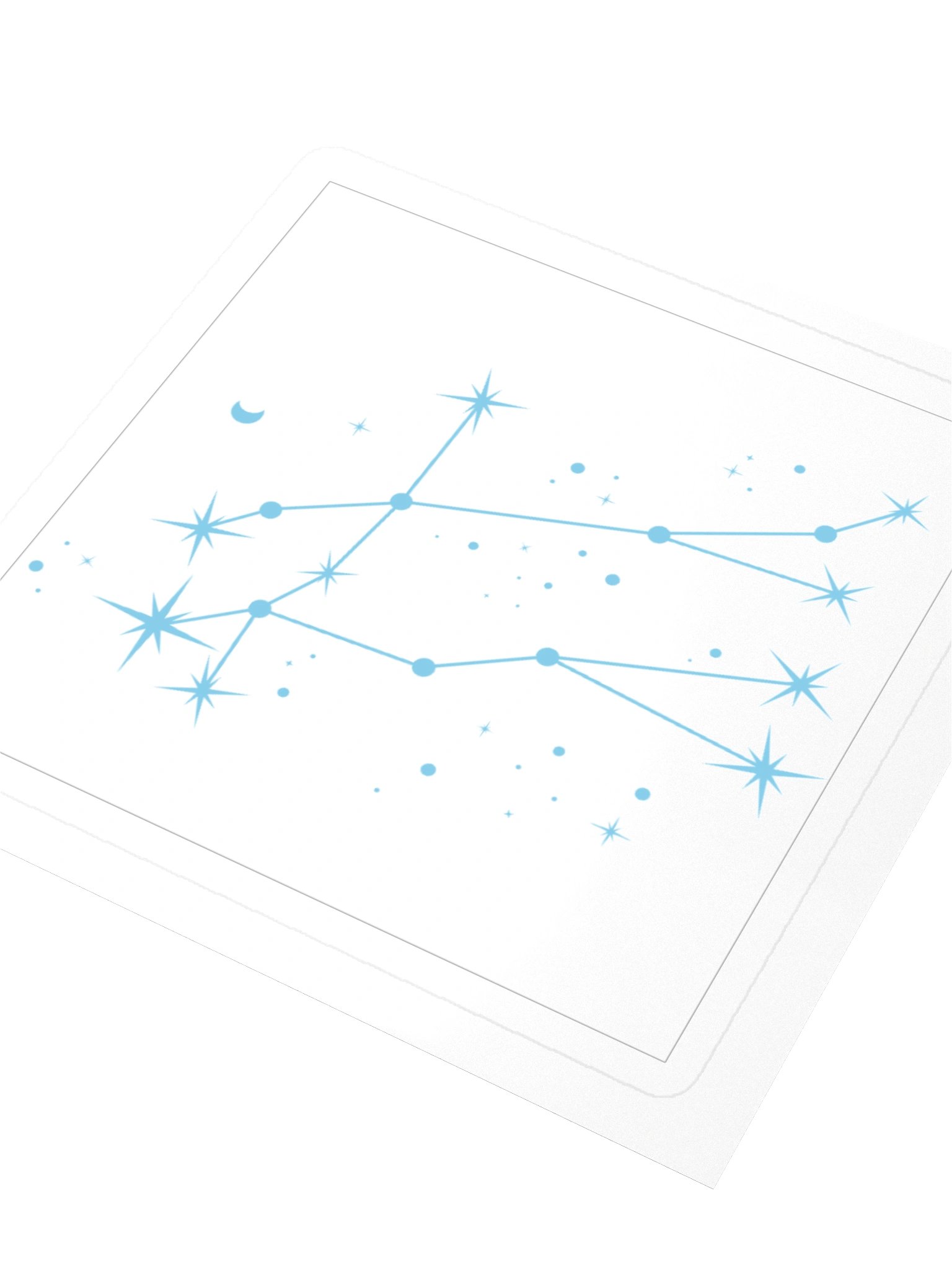 Gemini Zodiac Sticker — Blue Constellation Twin Design product image (3)