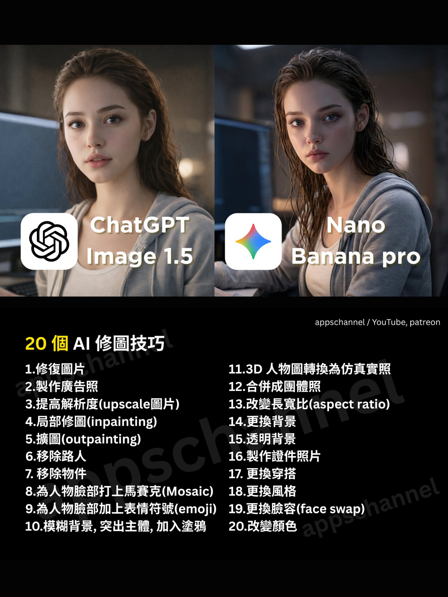 AI 教材筆記 | 20 個 AI 修圖技巧提示詞, pdf, cheatsheet product image (1)