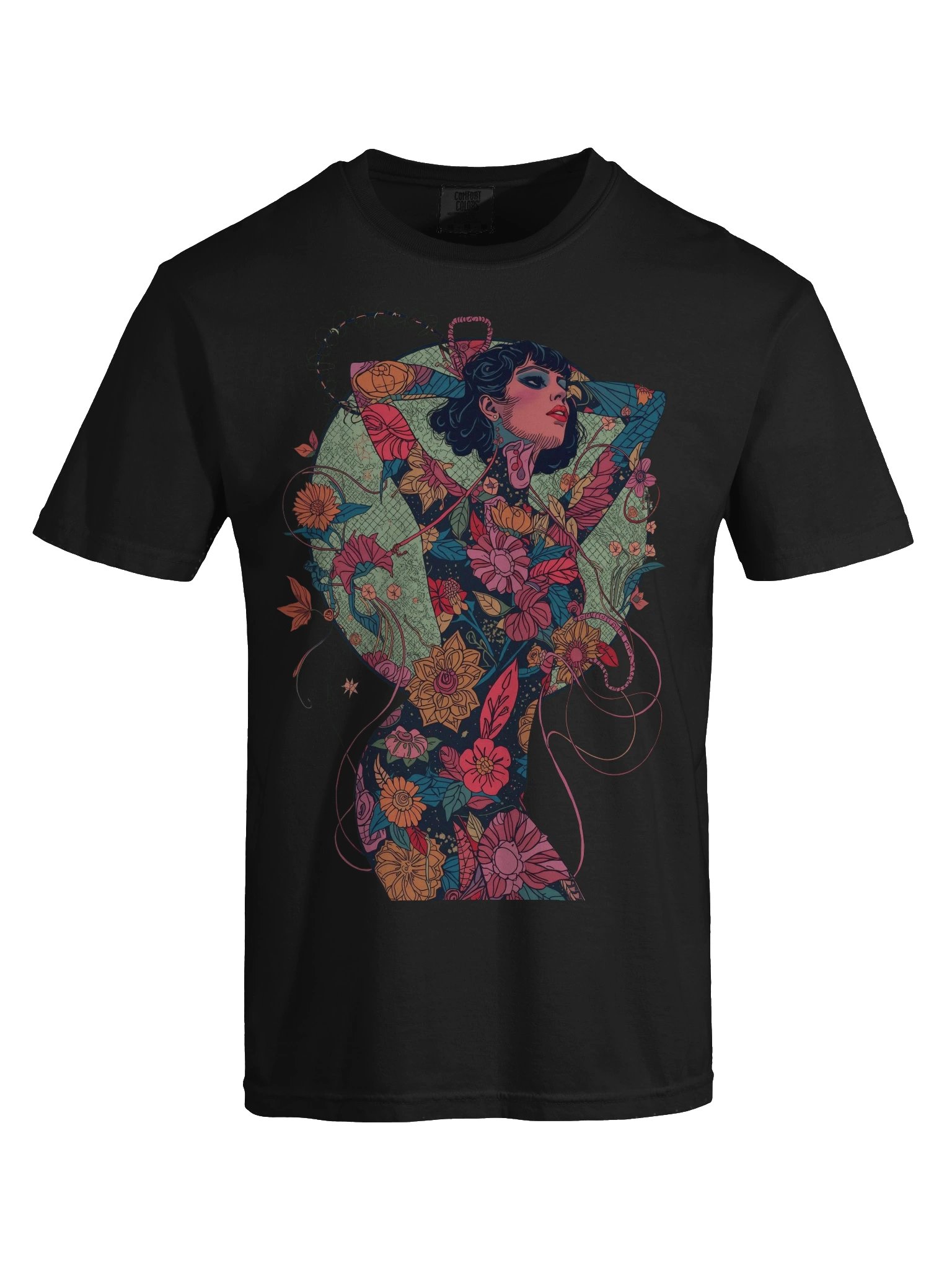 Floral Female Silhouette Heavyweight Tee product image (2)