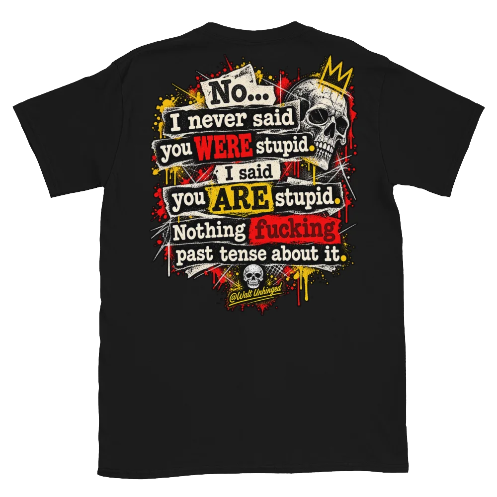 QC-No Past Tense Skull Meme Tee product image (2)