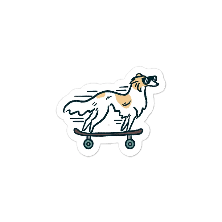 Fast Dog Sticker - Cream Spotted product image (1)