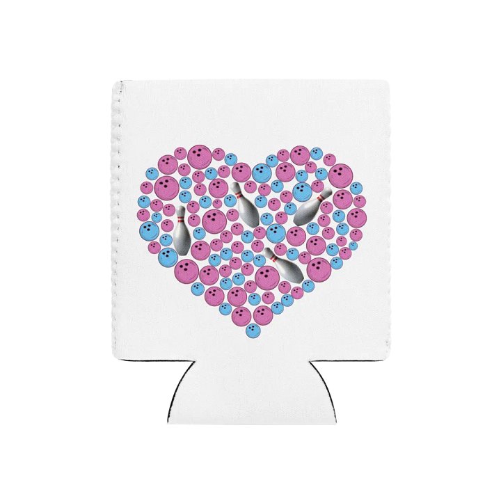 Pure Heart Bowling Pink And Blue Strike Can Cooler product image (1)