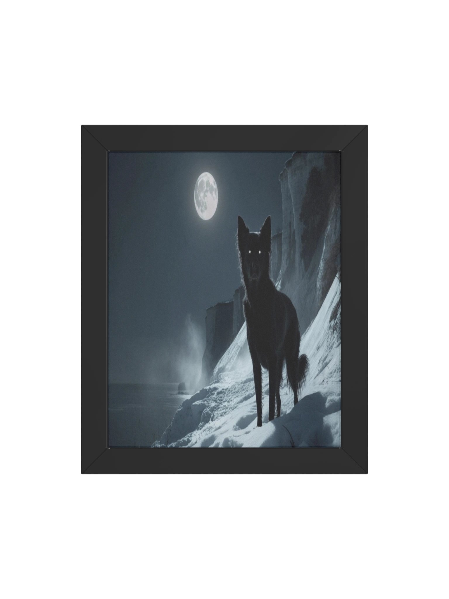 BLACK DOG OF HANGING HILLS FRAMED PRINT product image (4)