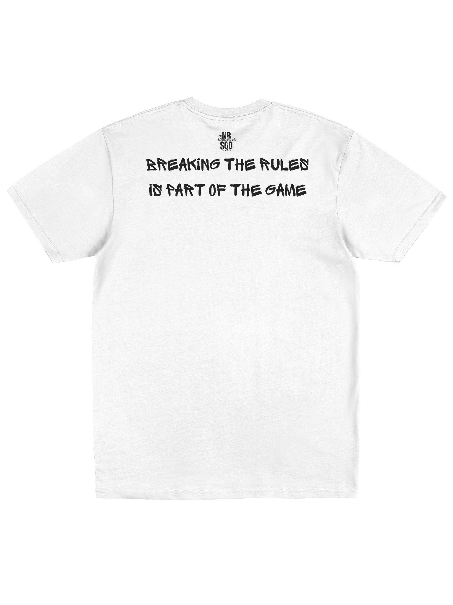 NBSQD Graffiti Mens WHT T-Shirt - Break The Rules Its Part of The Game product image (2)