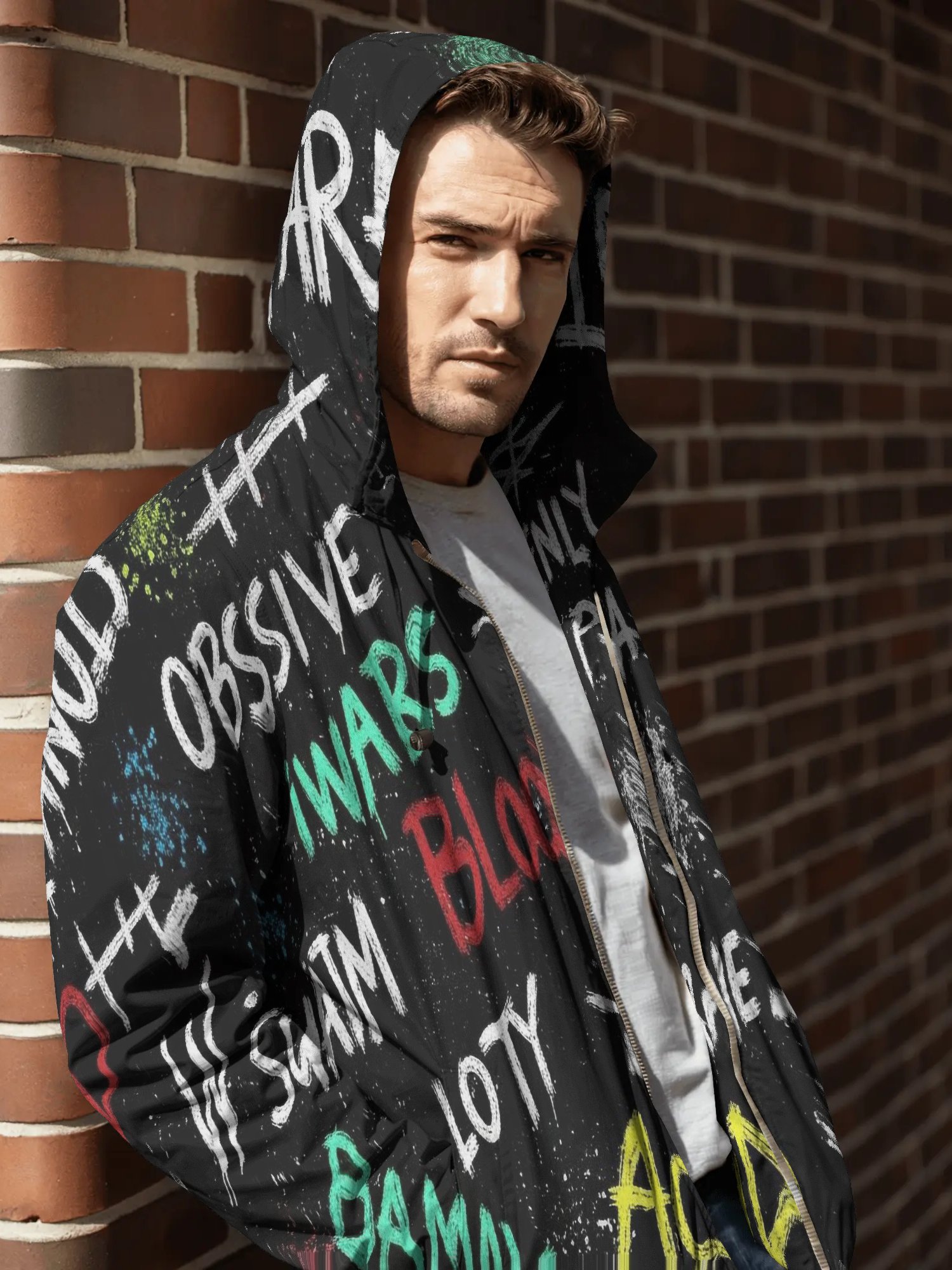 PSYCHO – Mental Static Series - Collage Windbreaker product image (1)