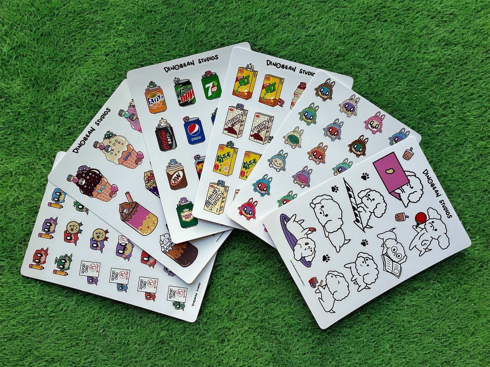 Wuffle White Poodle Dog Sticker Sheet product image (2)
