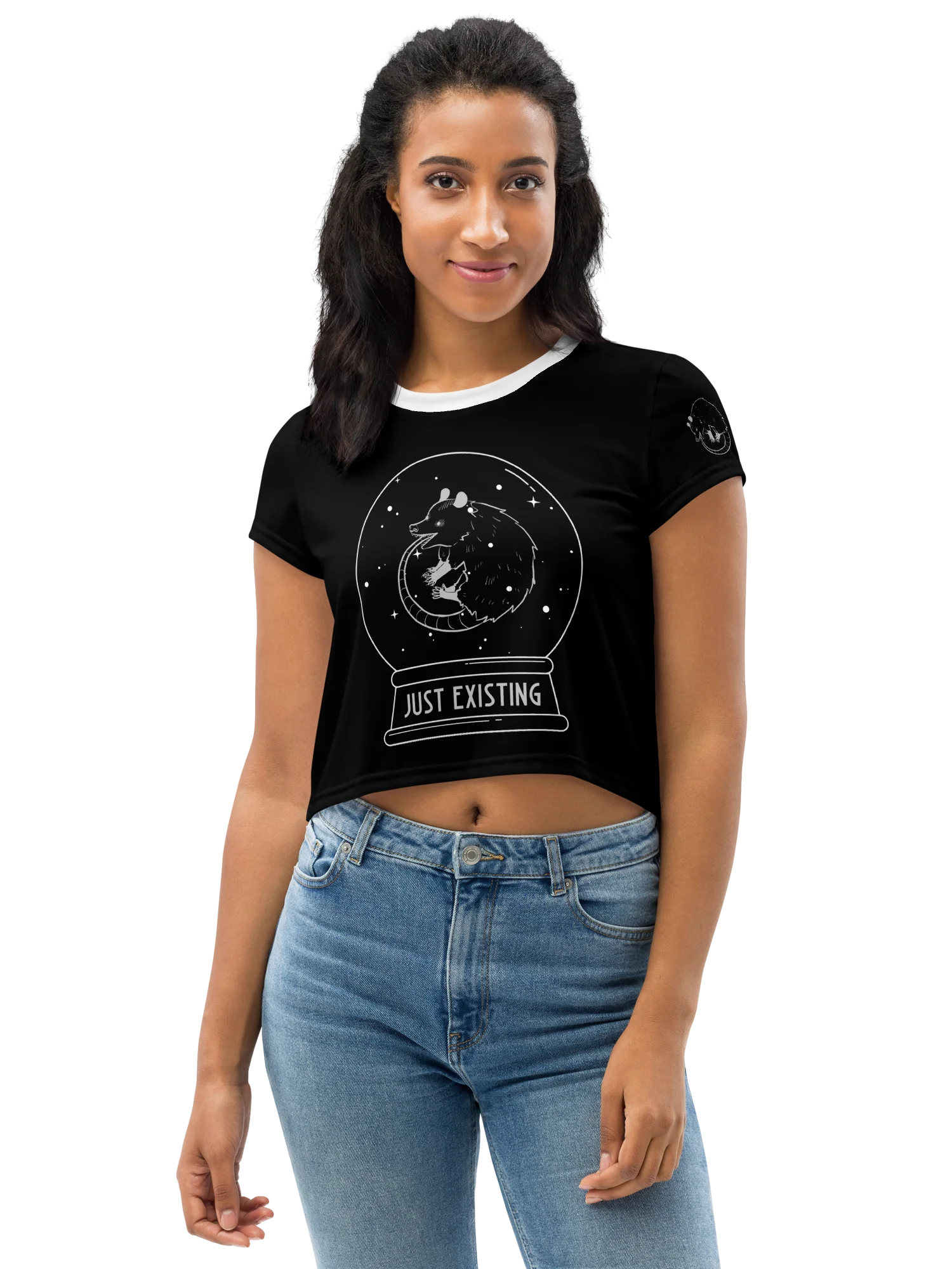 Just Existing crop tee product image (1)