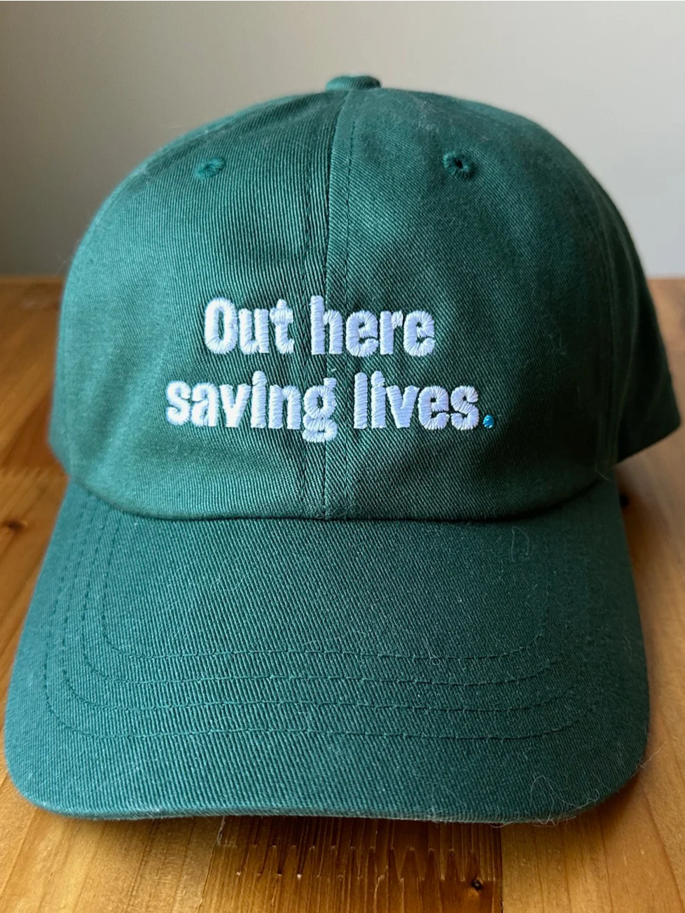 Out here saving lives - Ballcap product image (1)