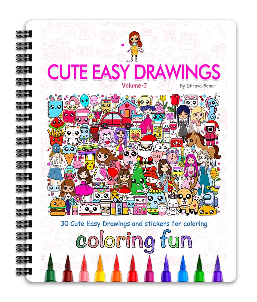 Cute Easy Drawings Coloring Book, Vol. 1 – Paperback product image (1)