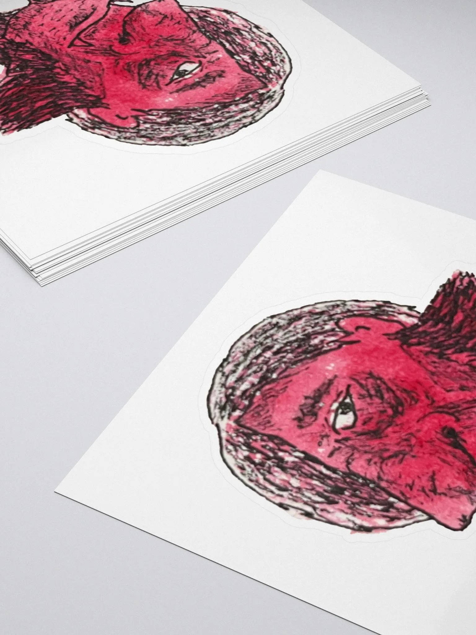 Watercolour Blobs Sticker- Permanent Rose product image (4)