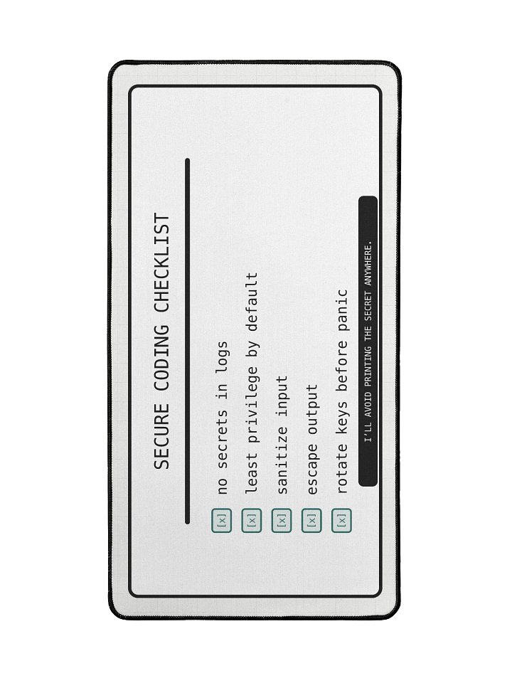 Secure Coding Checklist Desk Mat product image (2)