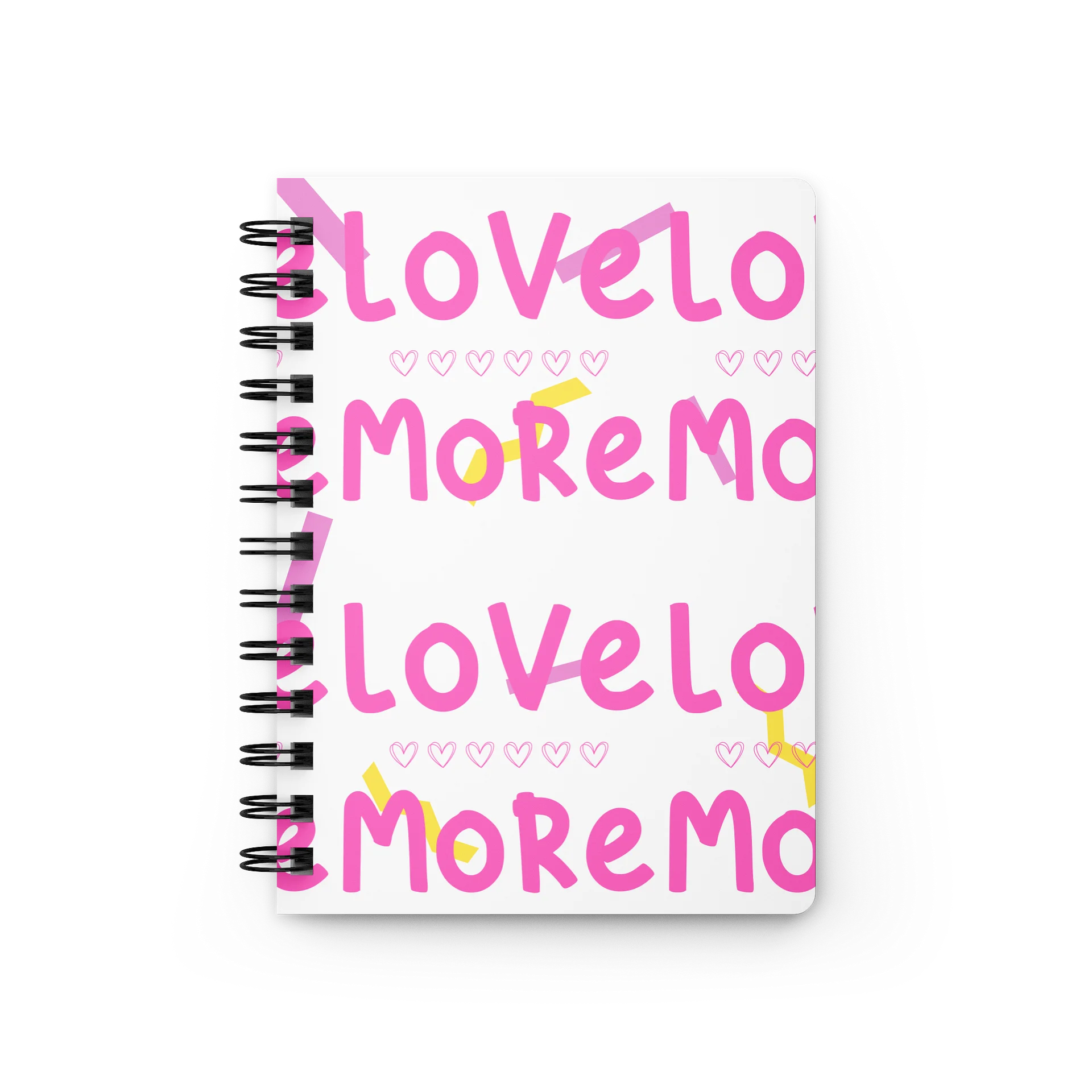 Love & More — Pink Hand-Lettered Spiral Journal product image (1)