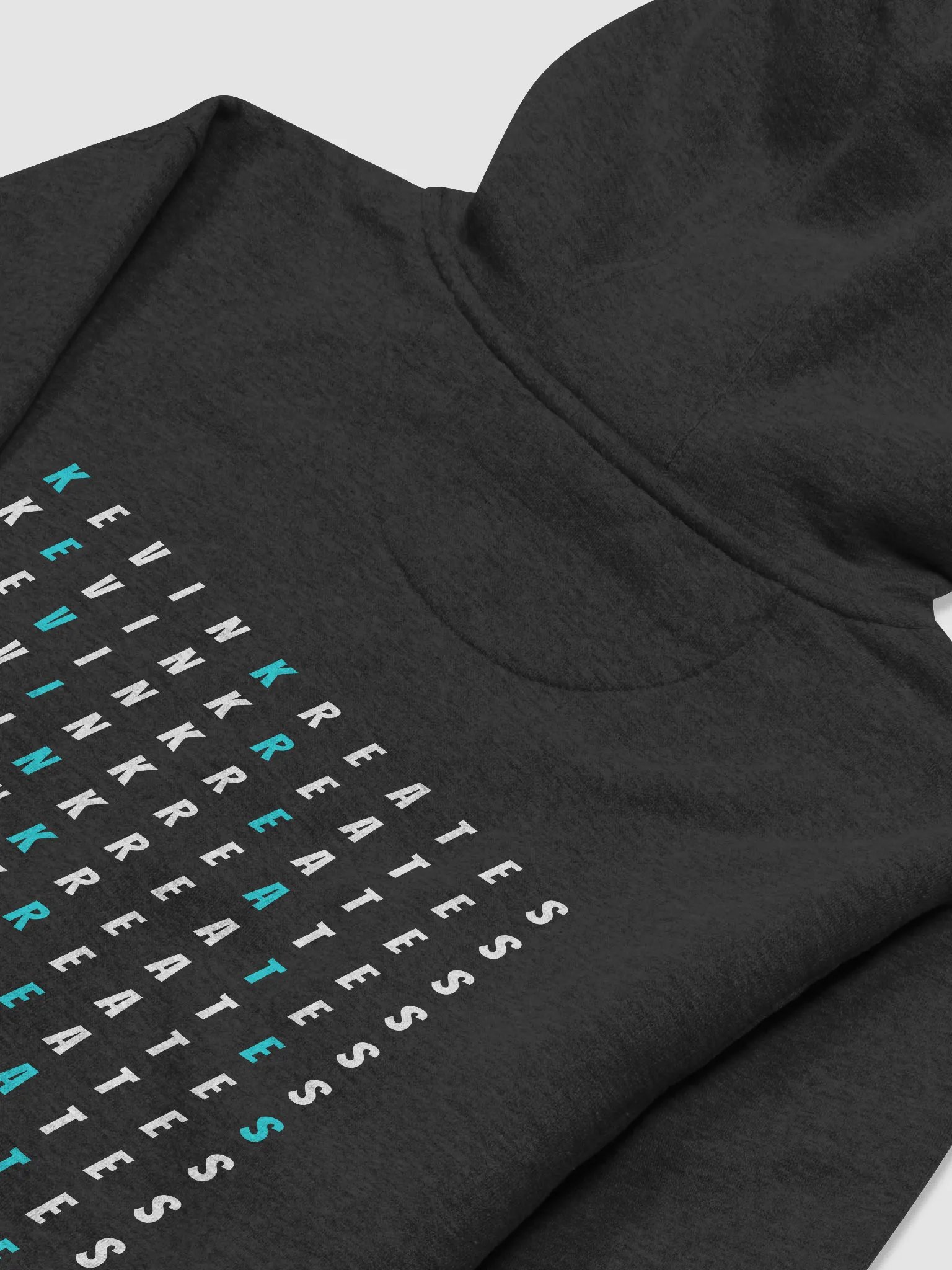 Kevin Kreates Cross-Word Hoodie (White On Black) product image (4)
