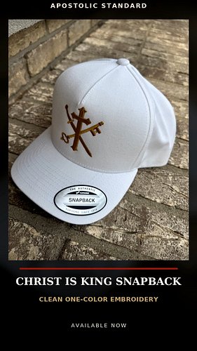 FAITH HANDED DOWN. WORN BOLDLY.
NOW IT HAS COME DOWN TO US.
WE CARRY THE STANDARD.
AVAILABLE NOW
www.theapostolicstandard.com