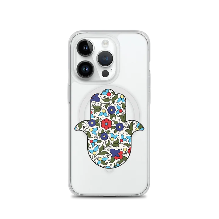 Hamsa Hand Khalili Floral Clear iPhone Case product image (3)