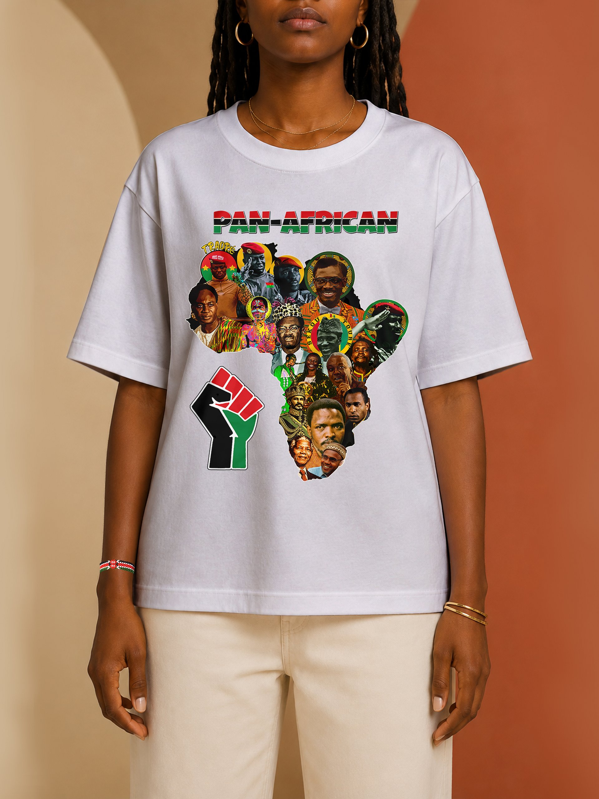 Pan-African Leaders T-Shirt | Africa Map Revolutionaries | Black History Tee product image (1)