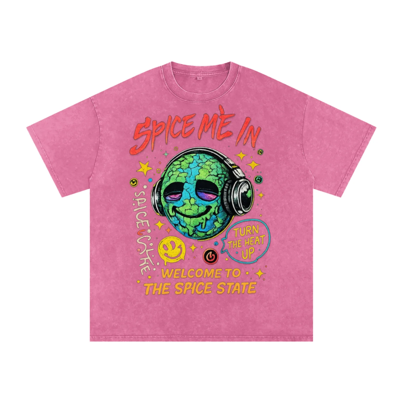 SPICE WRLD - Snow Washed Oversized Cotton T-Shirt product image (7)