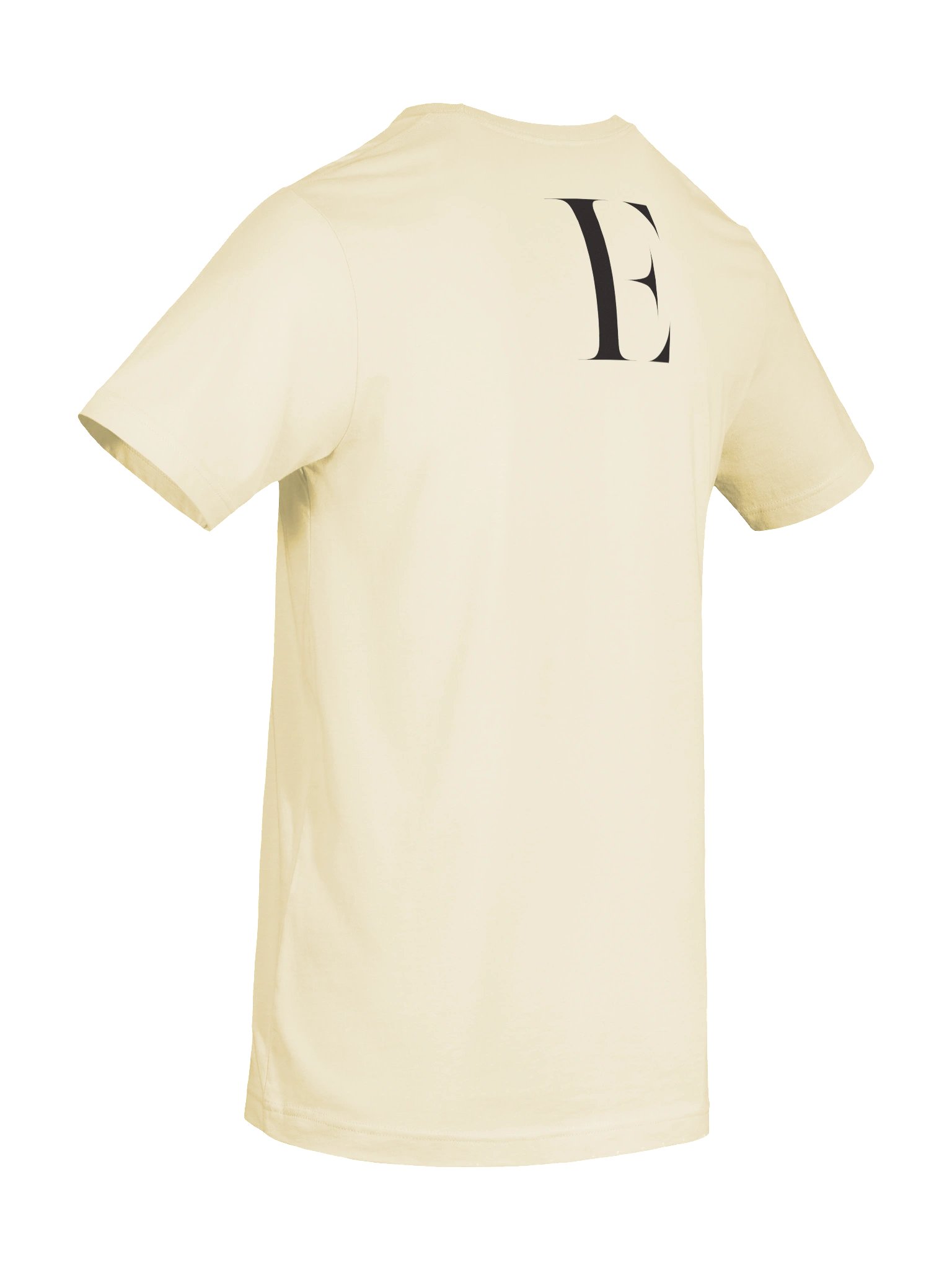 Shoulder Monogram Crew Tee — Natural & White product image (15)