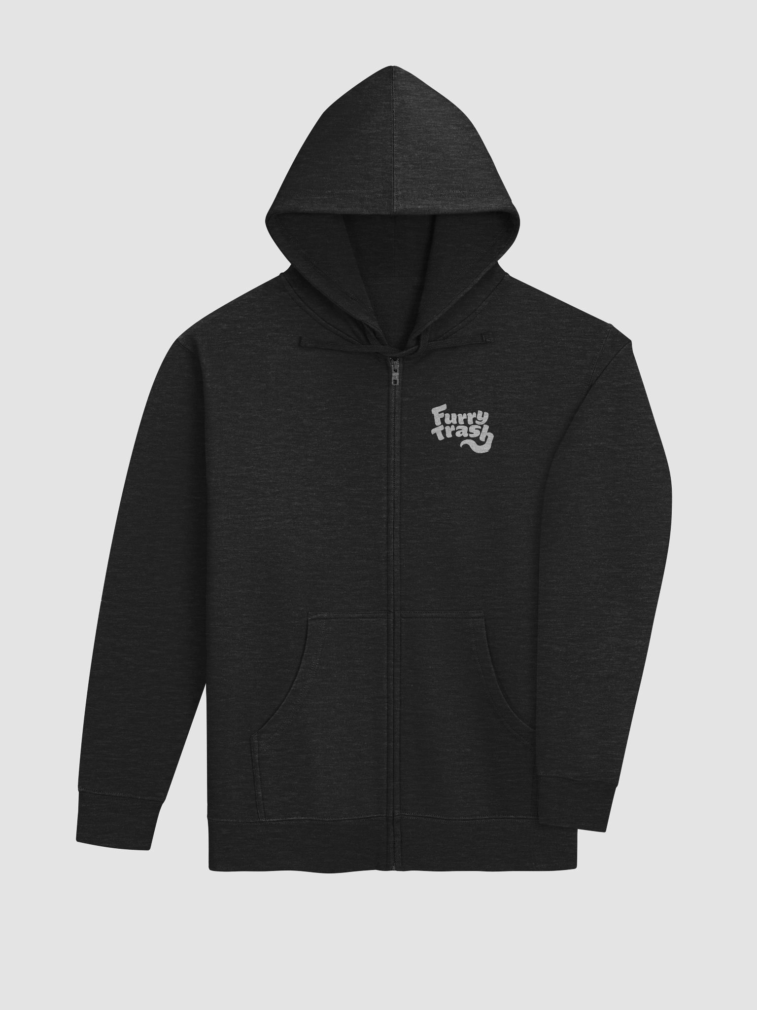 Furry Trash Zip-Up Hoodie - with back print product image (16)