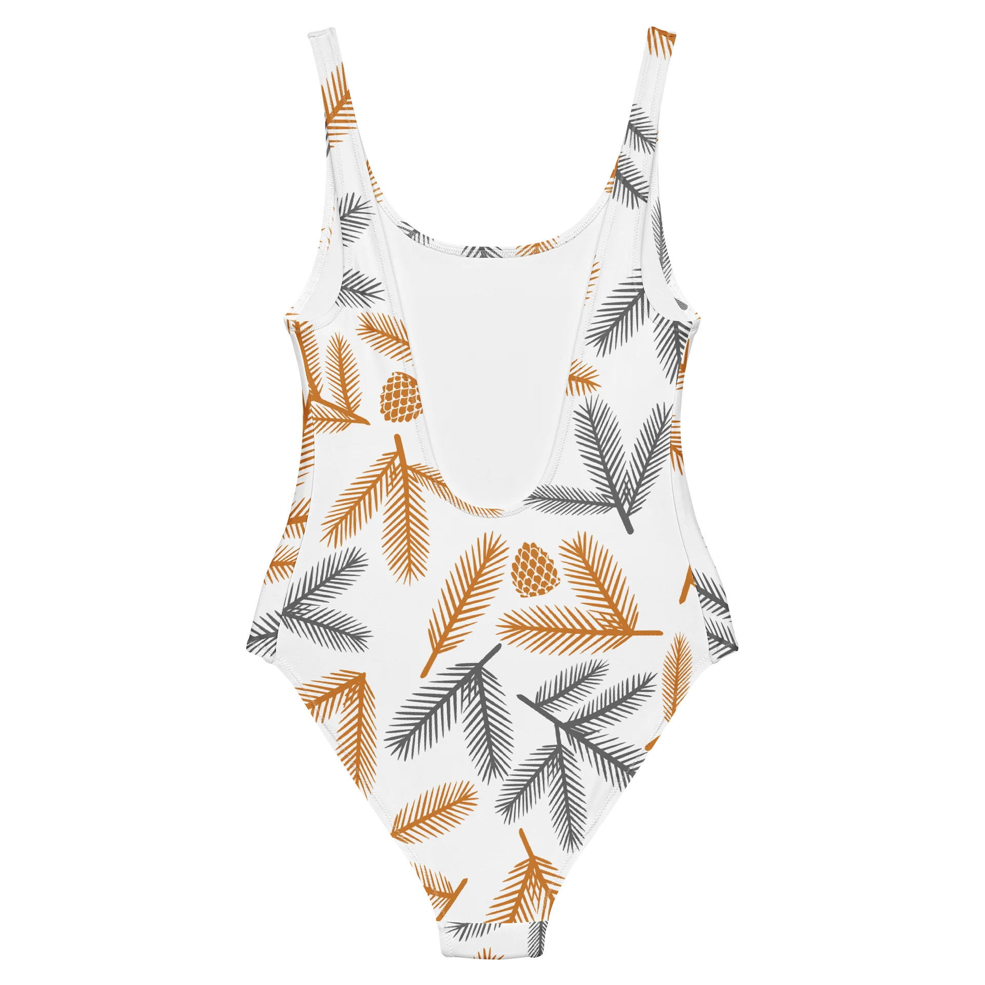 Orange & Gray Botanical Swimsuit product image (9)
