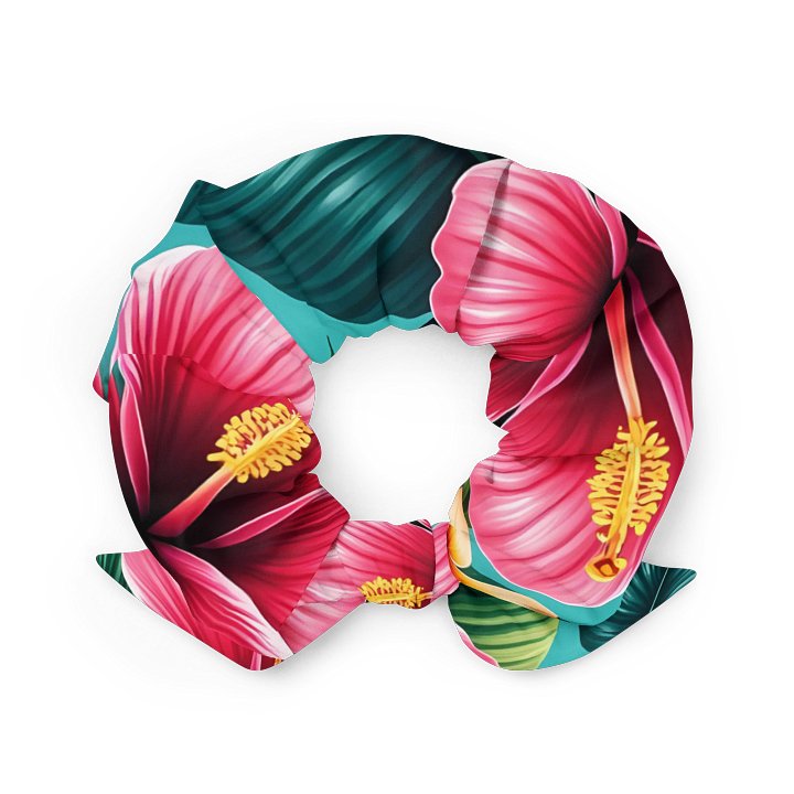 Tropical Hibiscus All-Over Print Scrunchie product image (2)