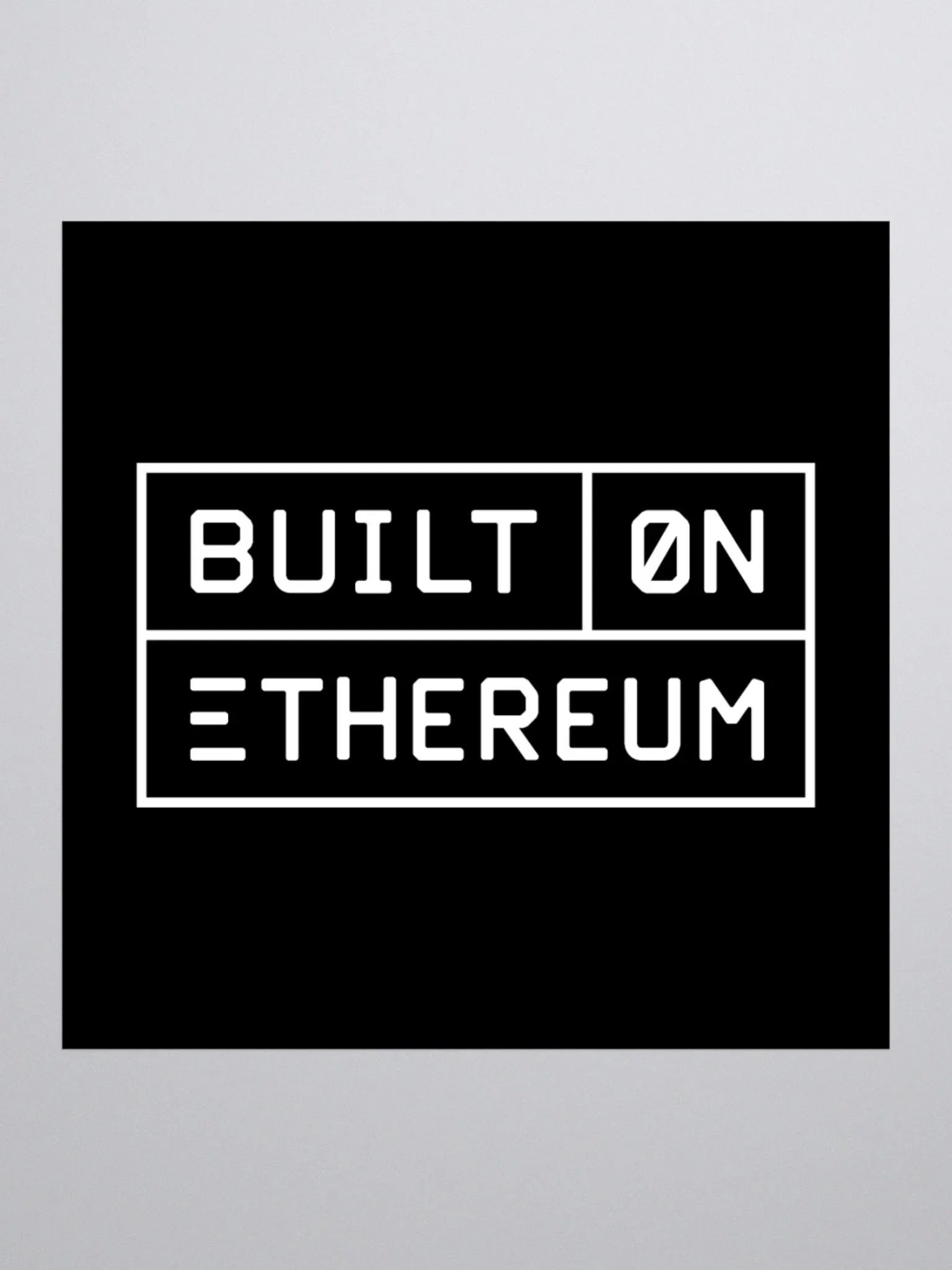 Built on Ethereum sticker black product image (1)
