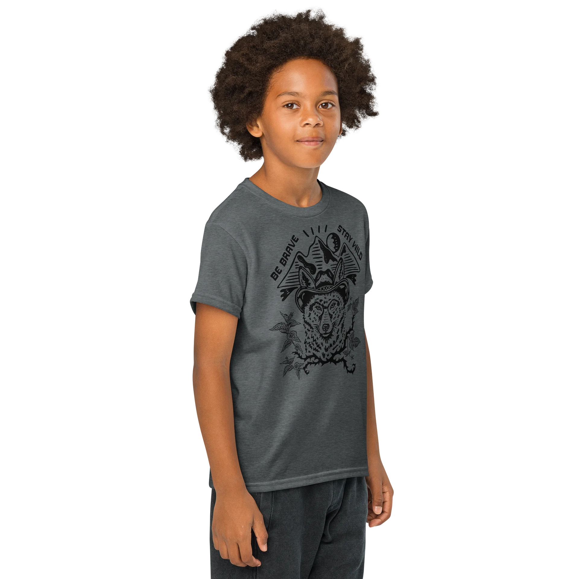 Moody Moon Coyote Youth Sports T-Shirt product image (4)