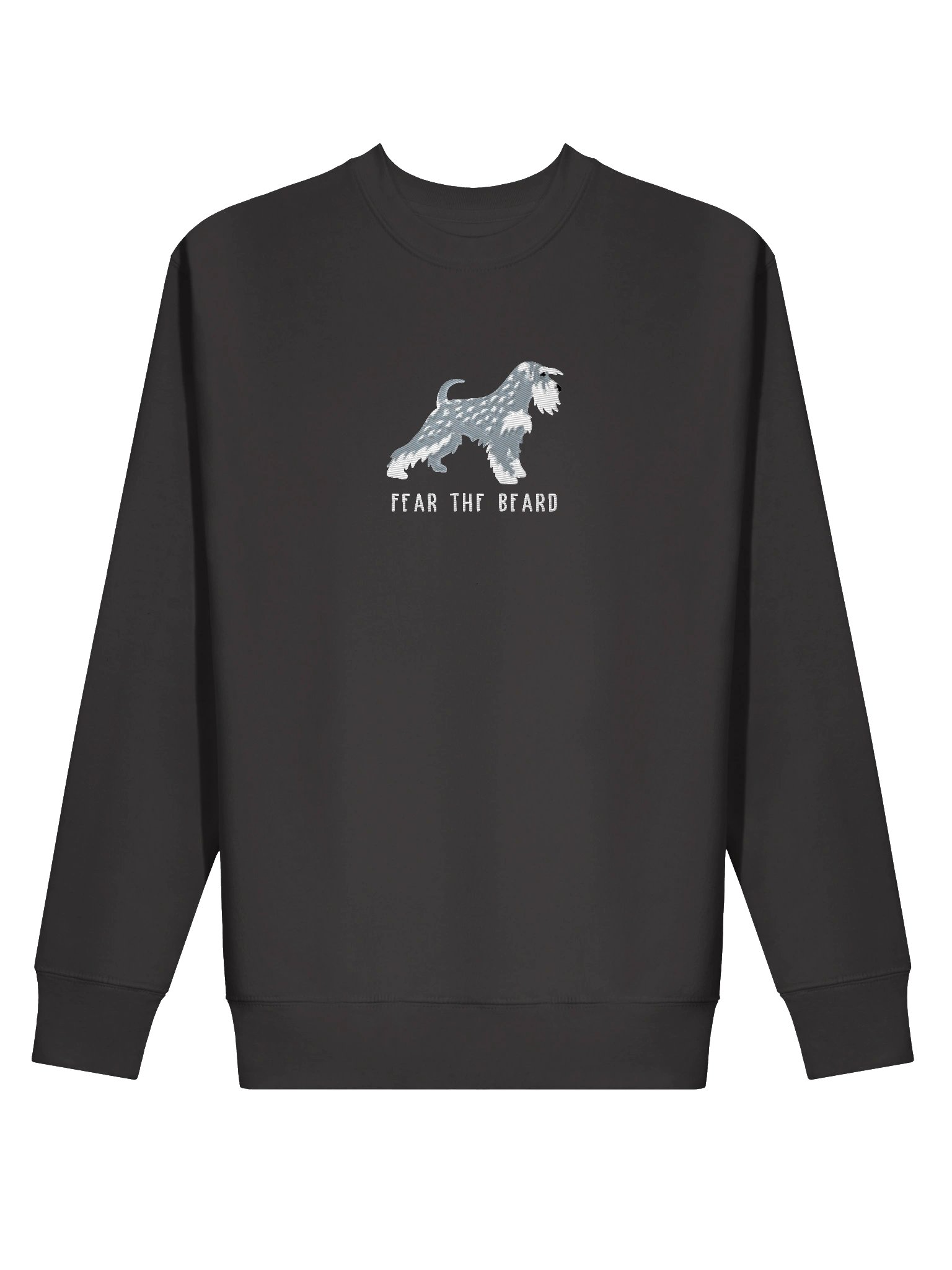 Fear the Beard Sweatshirt (Embroidered) of a Miniature Schnauzer(Salt & Pepper) product image (8)