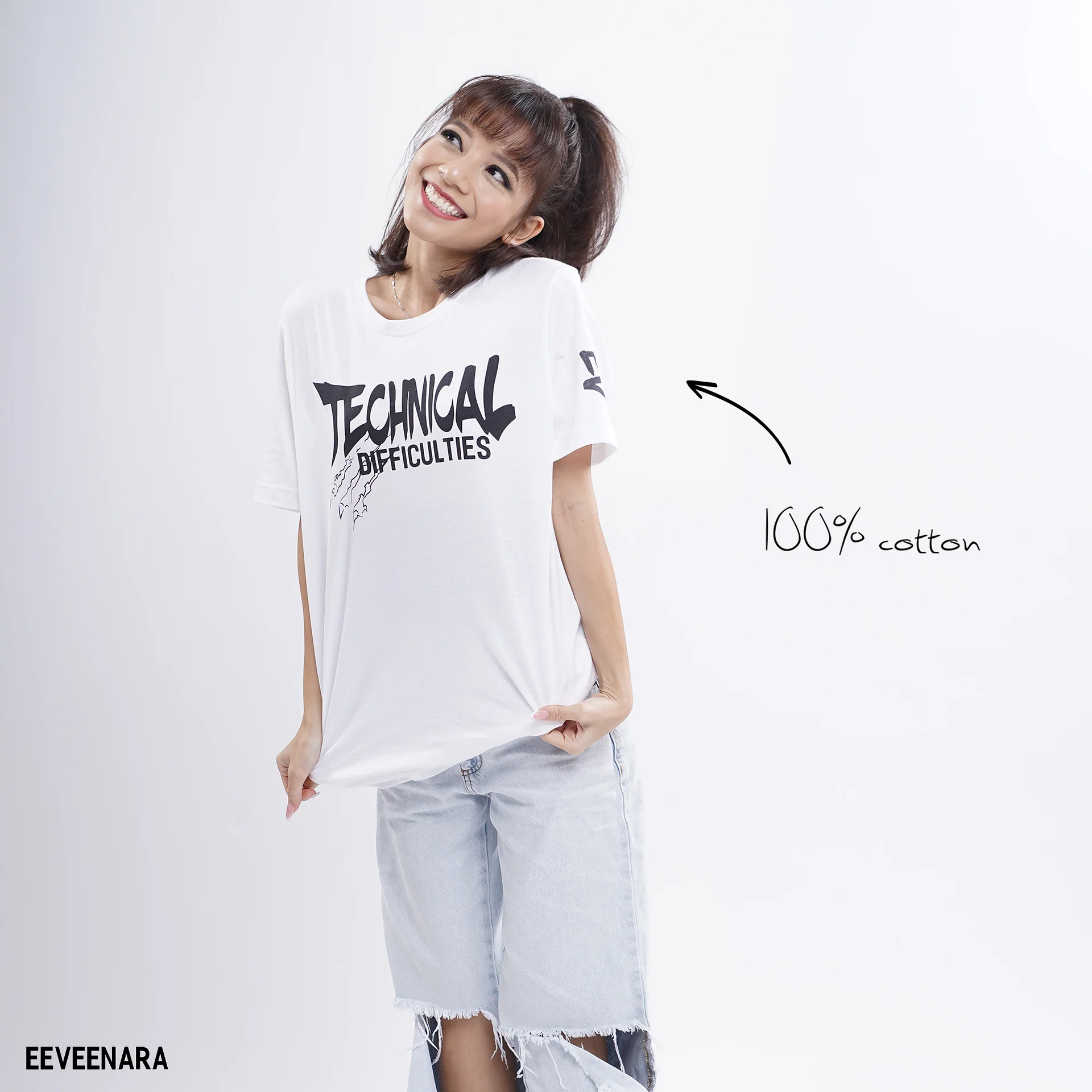 TECHNICAL DIFFICULTIES TEE - [WHITE] product image (4)