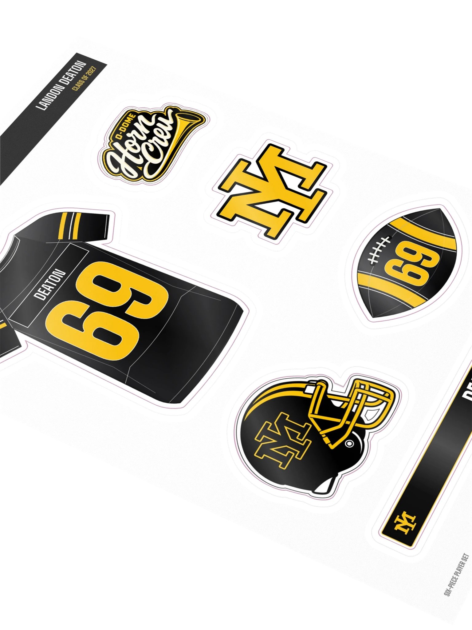 Landon Deaton #69 — Mustangs Sticker Sheet product image (2)