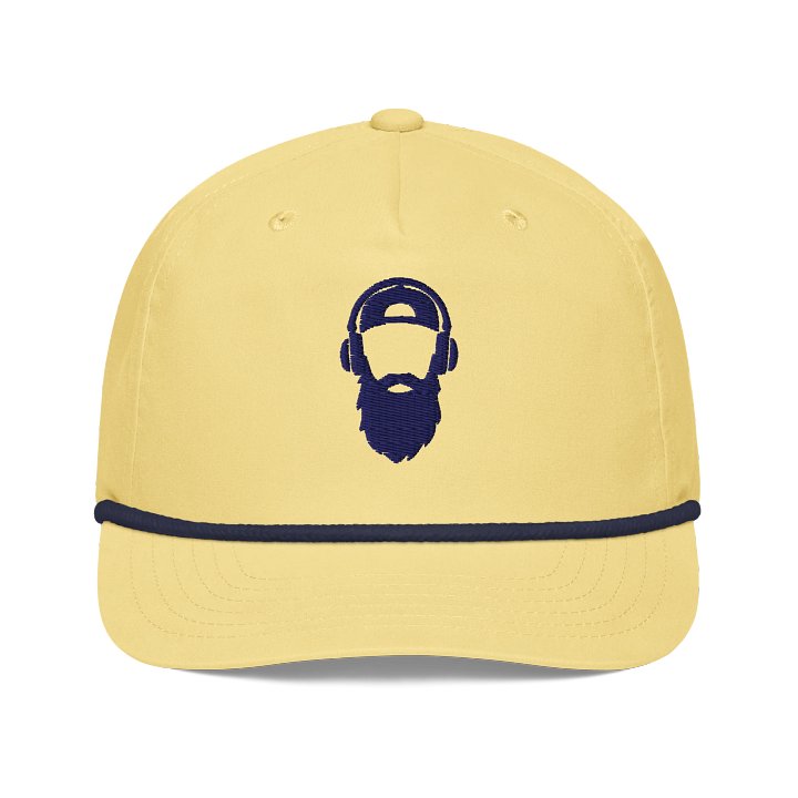 Unstructured Rope Hat Rolen Beats Puff Icon Split Script Logo - Navy Vert Logo product image (1)