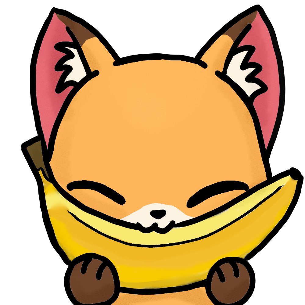 Fox Banana Sticker product image (1)