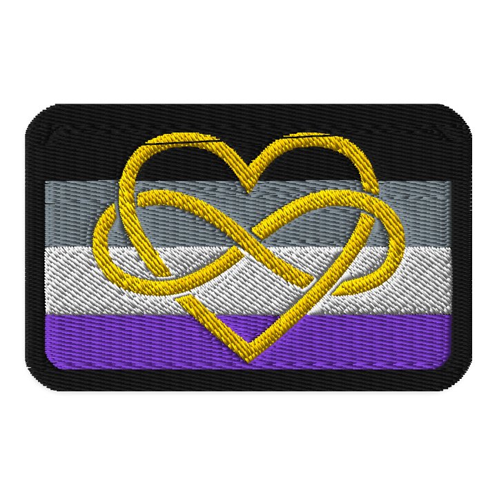 Asexual Poly Infinity Heart Patch - Rectangle product image (1)