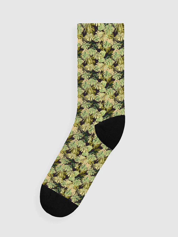 EcoArt Crew Socks: Monstera Leaves product image (1)