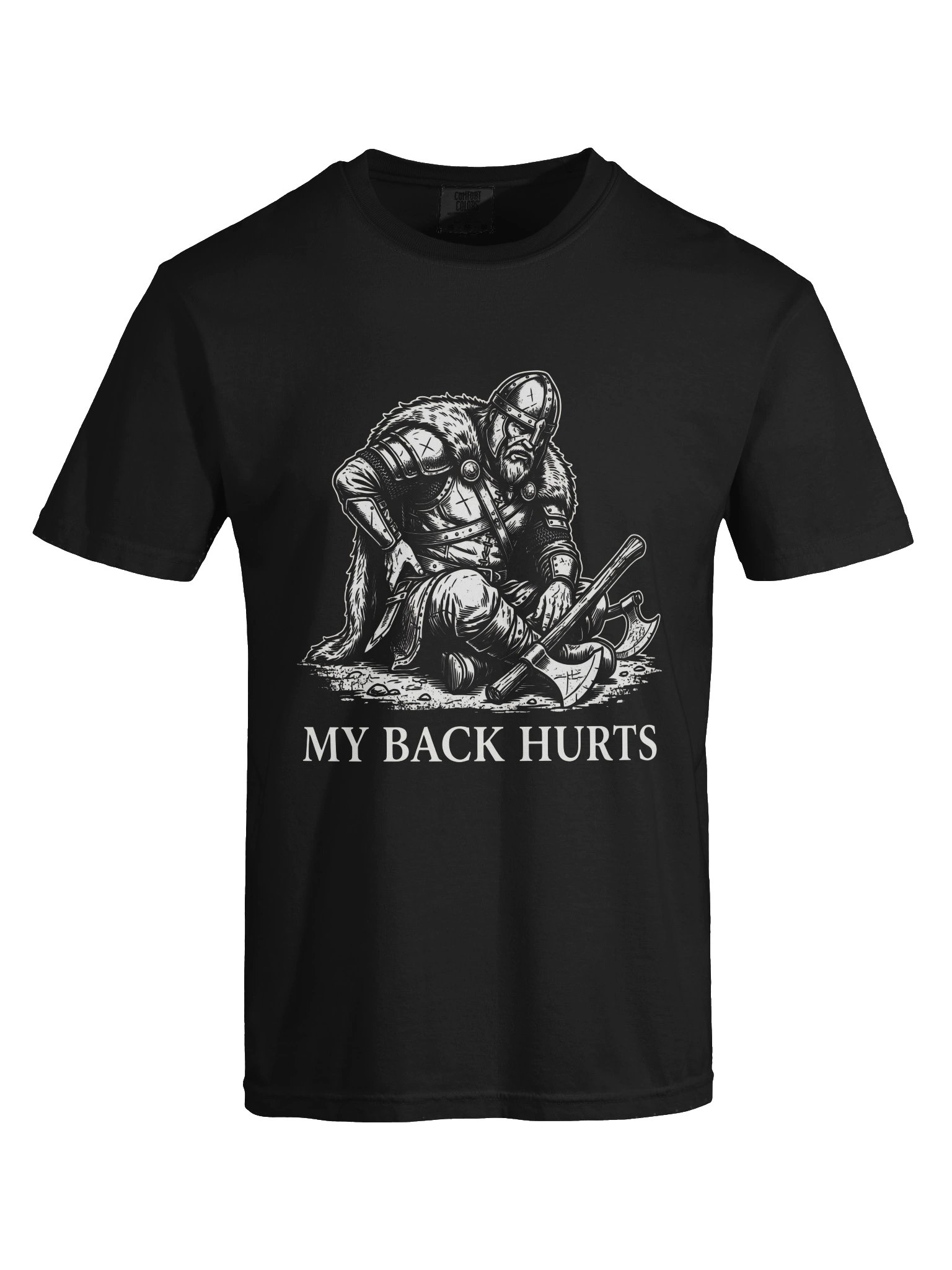 My Back Hurts Fantasy Barbarian T-Shirt – Funny Warrior Graphic Tee | Comfort Colors product image (6)