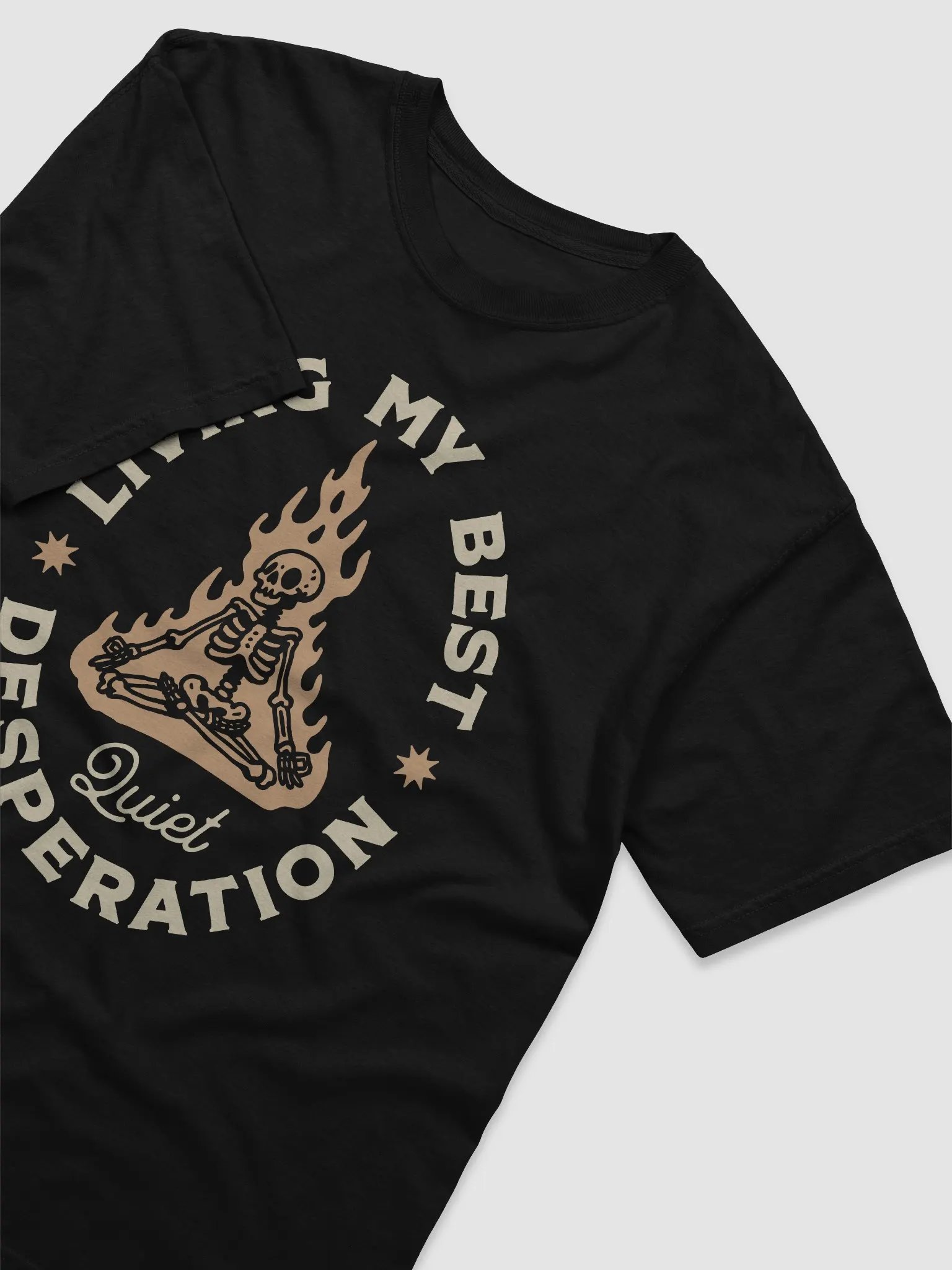 Living My Best Quiet Desperation Flaming Yoga Skeleton product image (4)