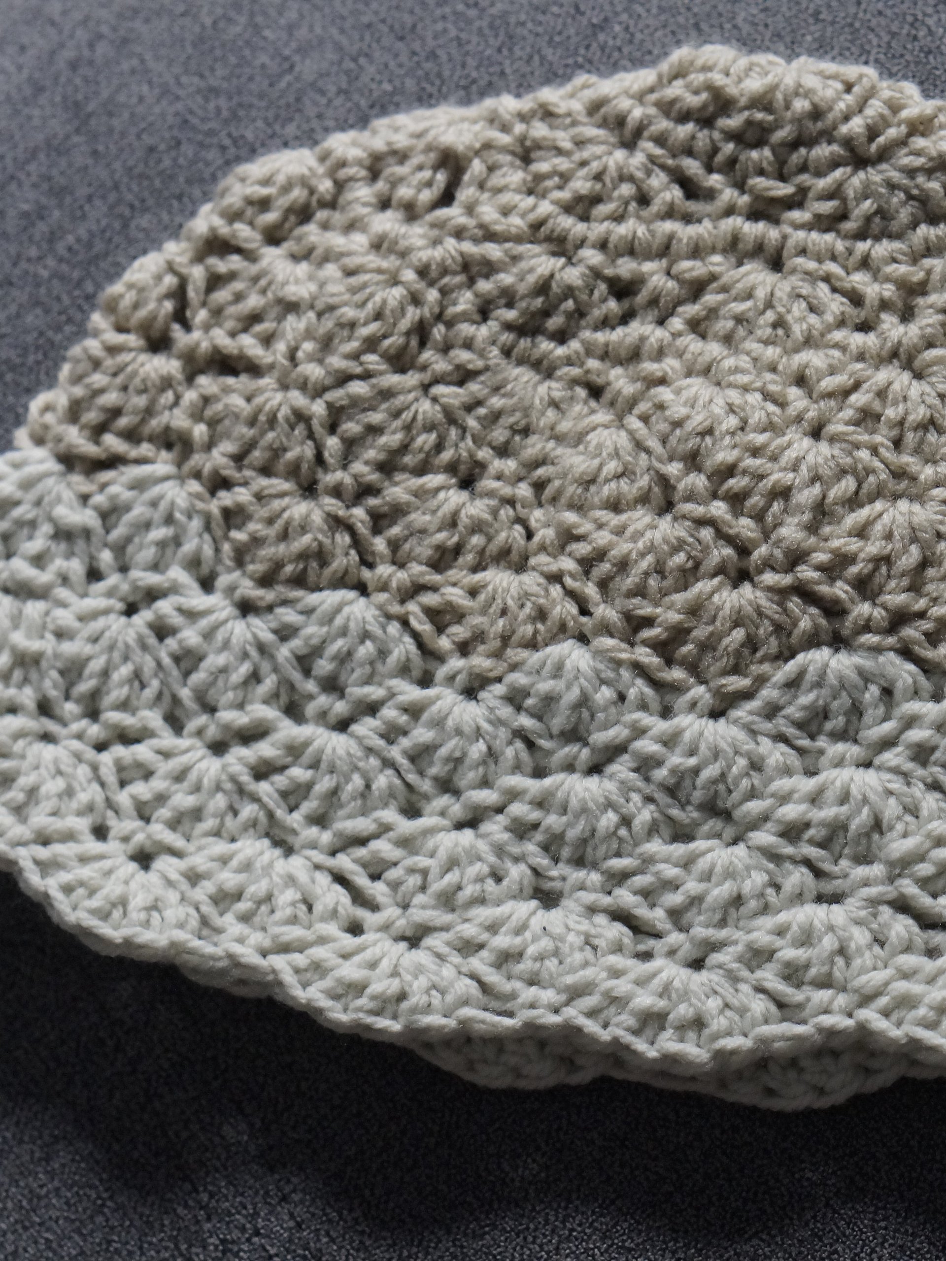 Shell stitch beanie crochet pattern product image (6)