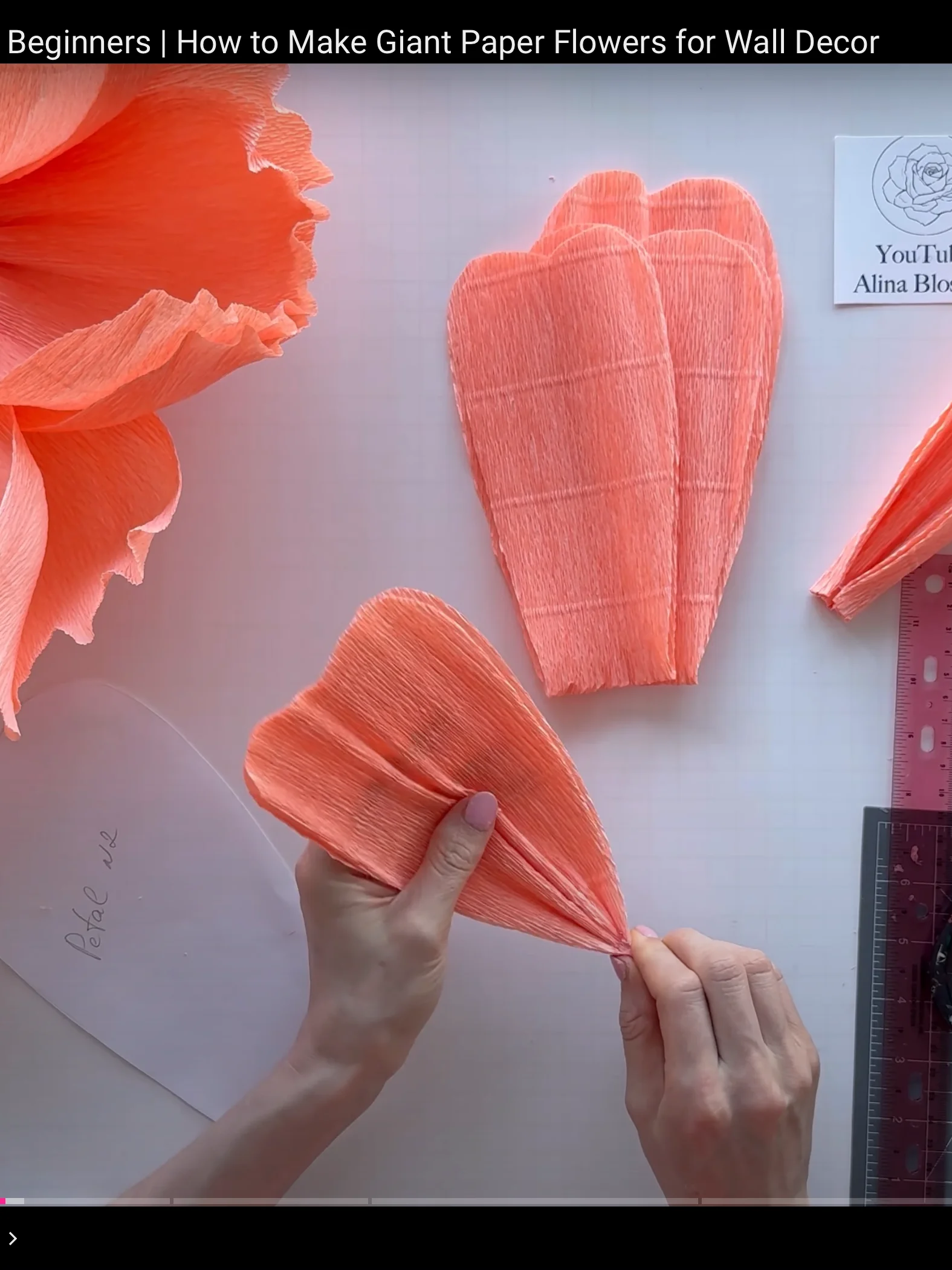 DIY Giant Paper Peony: Templates from Video Tutorial product image (7)