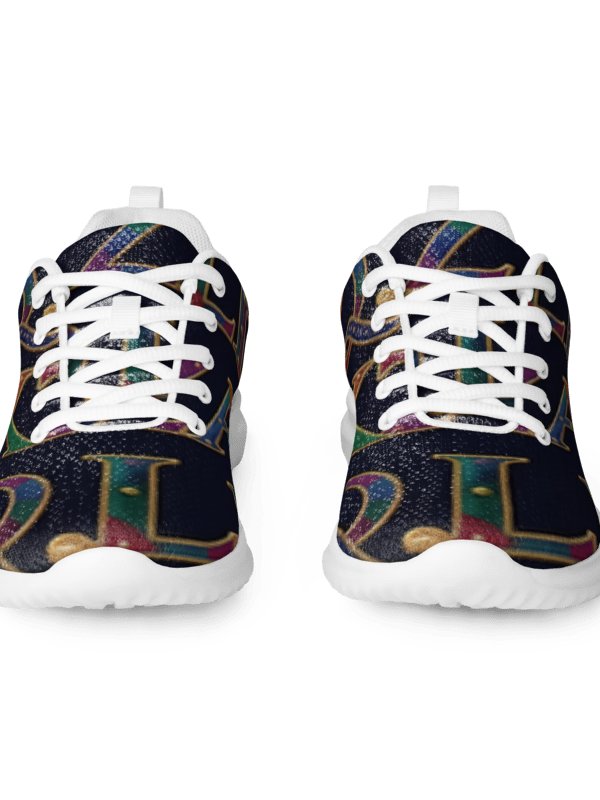 XZAQLI "Jeweled Script" Premium Men's Sneakers (Navy Blue) product image (1)