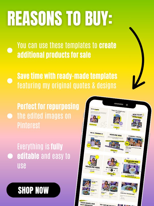 MRR/PLR Instagram Food Feed Templates product image (7)