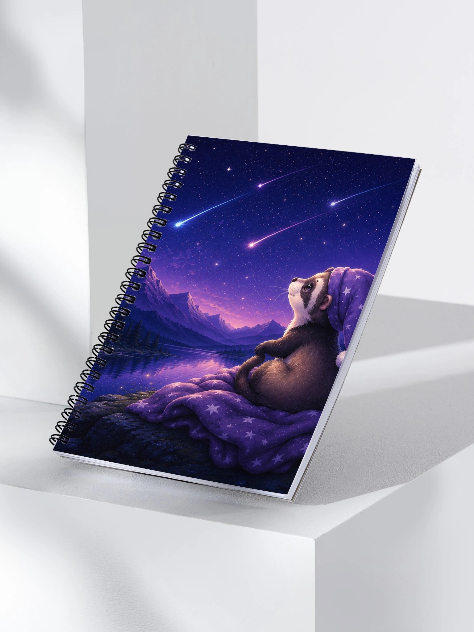 Dream Star Spiral Notebook | Moonlit Dreams Ferret Journal product image (3)