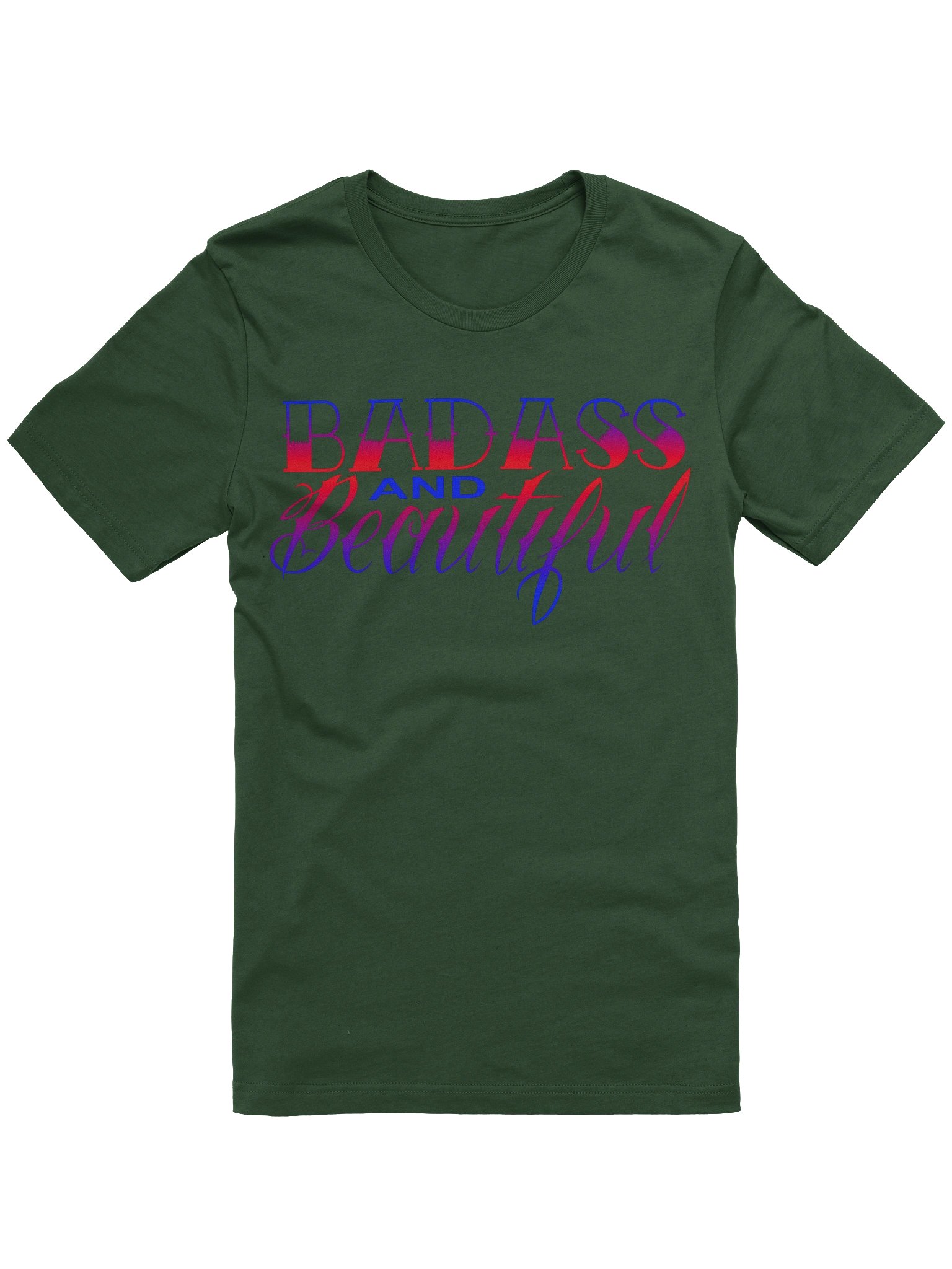 BADASS AND Beautiful — Gradient Typography Tee product image (13)
