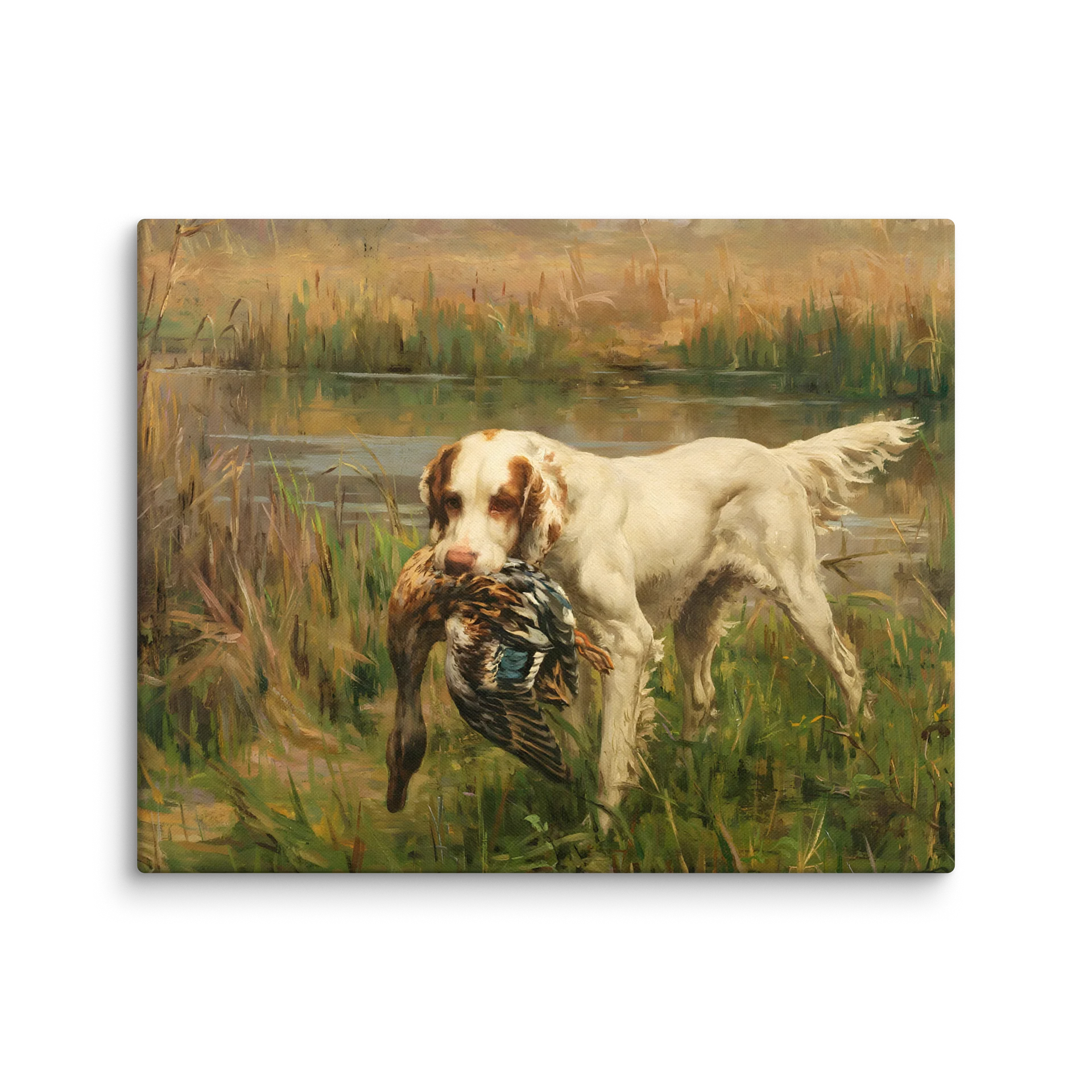 Antique Louisiana Duck Hunting Dog Canvas Print product image (15)